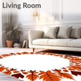 thumbnail image 2 of ODIKA 5'x7' Machine Washable Non-Slip Area Rug, Festive Hook Autumn Harvest Decorative Throw Accent Kit High Traffic Rug, Orange, 650778, 2 of 5