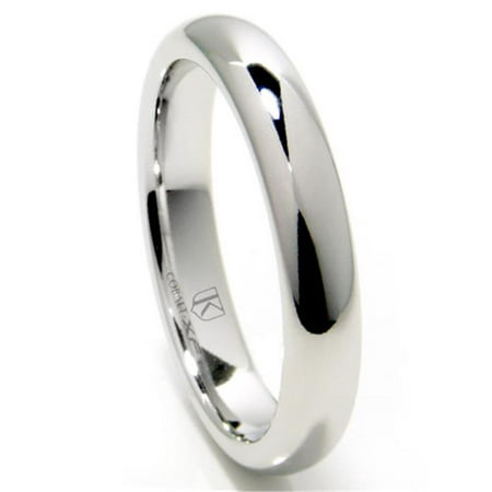 Andrea Jewelers Cobalt Xf Chrome 4MM High Polish Plain Dome Wedding Band Ring Sz 7.0