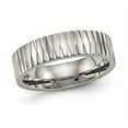 thumbnail image 1 of Mens 6mm Textured Titanium Wedding Band Ring, 1 of 5