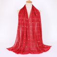 thumbnail image 3 of Foulard Légère Rayée Argentée Châle Tissu Doux pour la Mode Quotidienne, 3 of 10