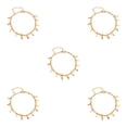 thumbnail image 2 of Minnieouse Tobillera en capas de tobillo Tobilleras para mujer Adornos Cadenas para pies Oro Oro 5piezas, 2 of 6