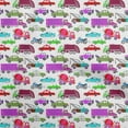 thumbnail image 1 of oneOone Cotton Poplin Medium Purple Fabric Truck Sewing Fabric By The Yard Printed Diy Clothing Sewing Supplies 42 Inch Wide, 1 of 5