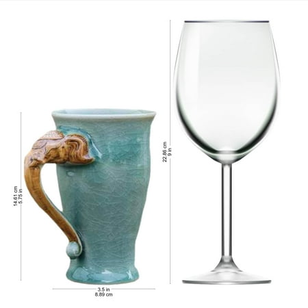 

Novica-Novica Handmade Elephant Handle In Green Celadon Ceramic Mug