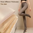 thumbnail image 4 of BYHONG Socks for Women Women Translucent Warm Pantyhose Lined Pantyhose Thermal Winter Tights Running Socks Womens Brown XL300G, 4 of 9