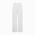 thumbnail image 5 of NOLDARES Girls Straight Wide Leg Track Pants Elastic Waist Casual Baggy Athletic Pants Loose Jogger Sweatpants(White,14-15 Y), 5 of 5