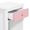 thumbnail image 4 of Pink Wooden Nightstand with Drawer and Shelf for Kids and Adults - 26.77''H Side Table with Golden Handle, 4 of 8