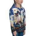 thumbnail image 5 of Pofeuu Vintage Starry Sky Puppy Print Teenage Zipper Hoodie Sweatshirts Hooded Casual Jackets With Pocket For Boys Girls-Medium, 5 of 6