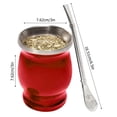 thumbnail image 3 of Fyeme Yerba Mate Cup 230ml Yerba Mate Gourd Stainless Steel Tea Cup with One Spoon and Brush, 8oz Heat Insulation Anti Scalding Mate Cup and Bombilla Set, 3 of 9