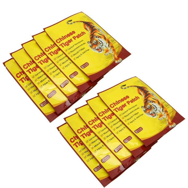 80 Parches para Aliviar el Dolor, Parche para Aliviar el Dolor de Tigre, Parche para Aliviar el Dolor de Espalda en el Cuello, Apósitos para Dolores Musculares, Dolor de Espalda Y Rigidez, Parches Par Ecomeon no