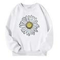 thumbnail image 2 of Tiijoy Toddler Girls Sweatshirt Sunflower Print Crew Neck Pullover Sweatshirt, Sizes 3-4T, 2 of 3