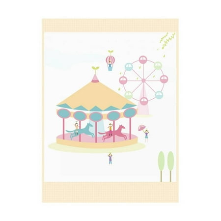 The Image of Pink Amusement Park Rides Print Wall Art By