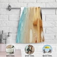 thumbnail image 4 of Summer Starfish Seashell Kitchen Hand Towels 2 PCS, Funny Seaside Ocean Fingertip Bath Towels Ultra Soft and Highly Absorbent, Decorative Face Towels Dish Washcloths, 28.3"x14.4", 4 of 4