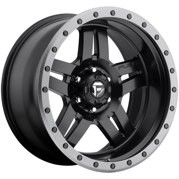 FUEL ANZA BD-Matte BLK Wheel with Painted (17 x 9.5 inches /6 x 139 mm, 6 mm Offset)