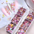 thumbnail image 2 of Set de glitter 3D para uñas BLGTGH con corazones, estrellas y lentejuelas, 2 of 7