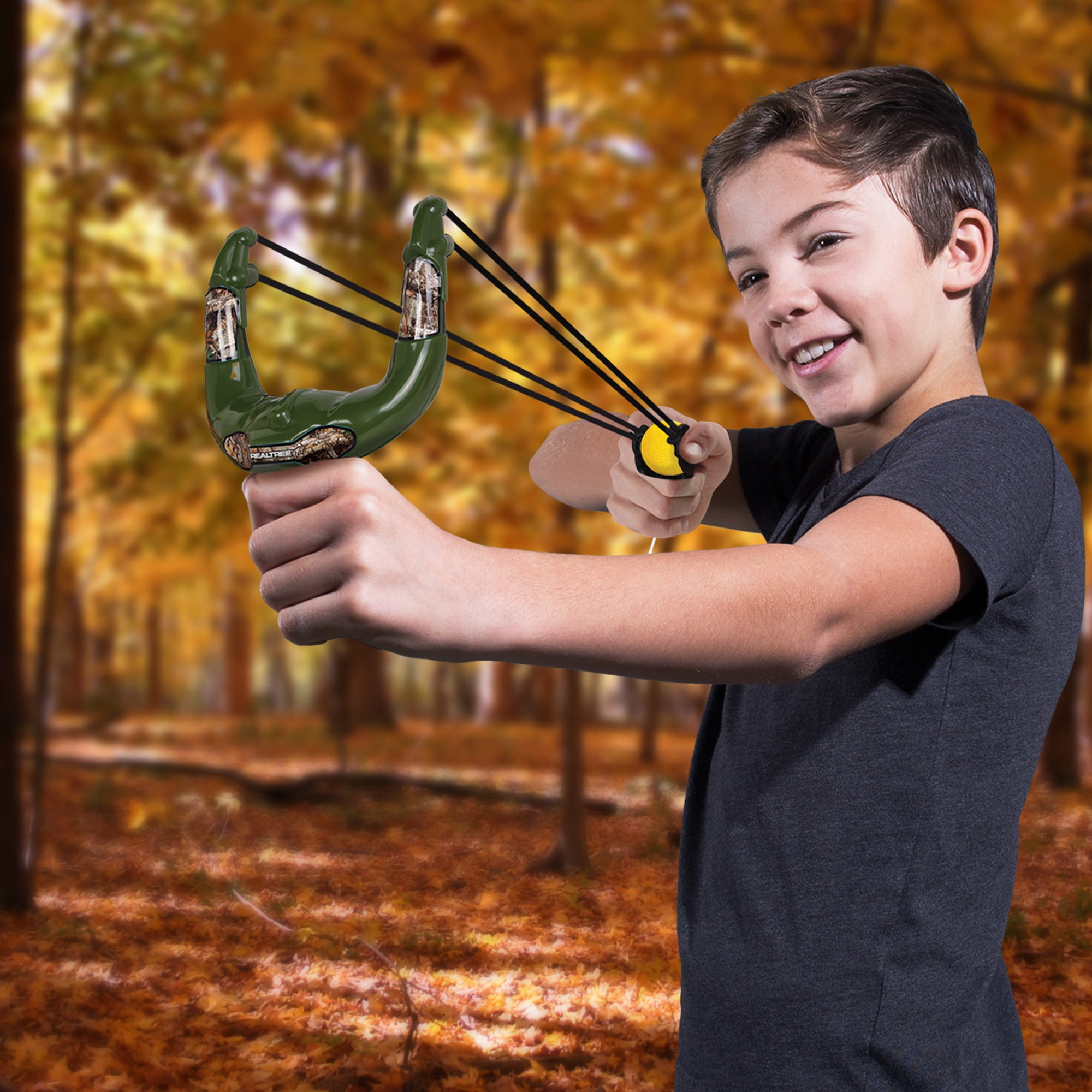 NKOK RealTree: Handheld Slingshot Set - Green - #25037 Includes 6