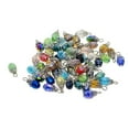 thumbnail image 4 of 50pcs Assorted colorful glass Beads Handcrafted Crackle Glass Beads Drops with Wire and for Jewelry Making, 4 of 6