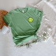 thumbnail image 2 of SMILEY HAPPY FACE Embroidery Patch Short sleeve Tees Plus Size, 2 of 4