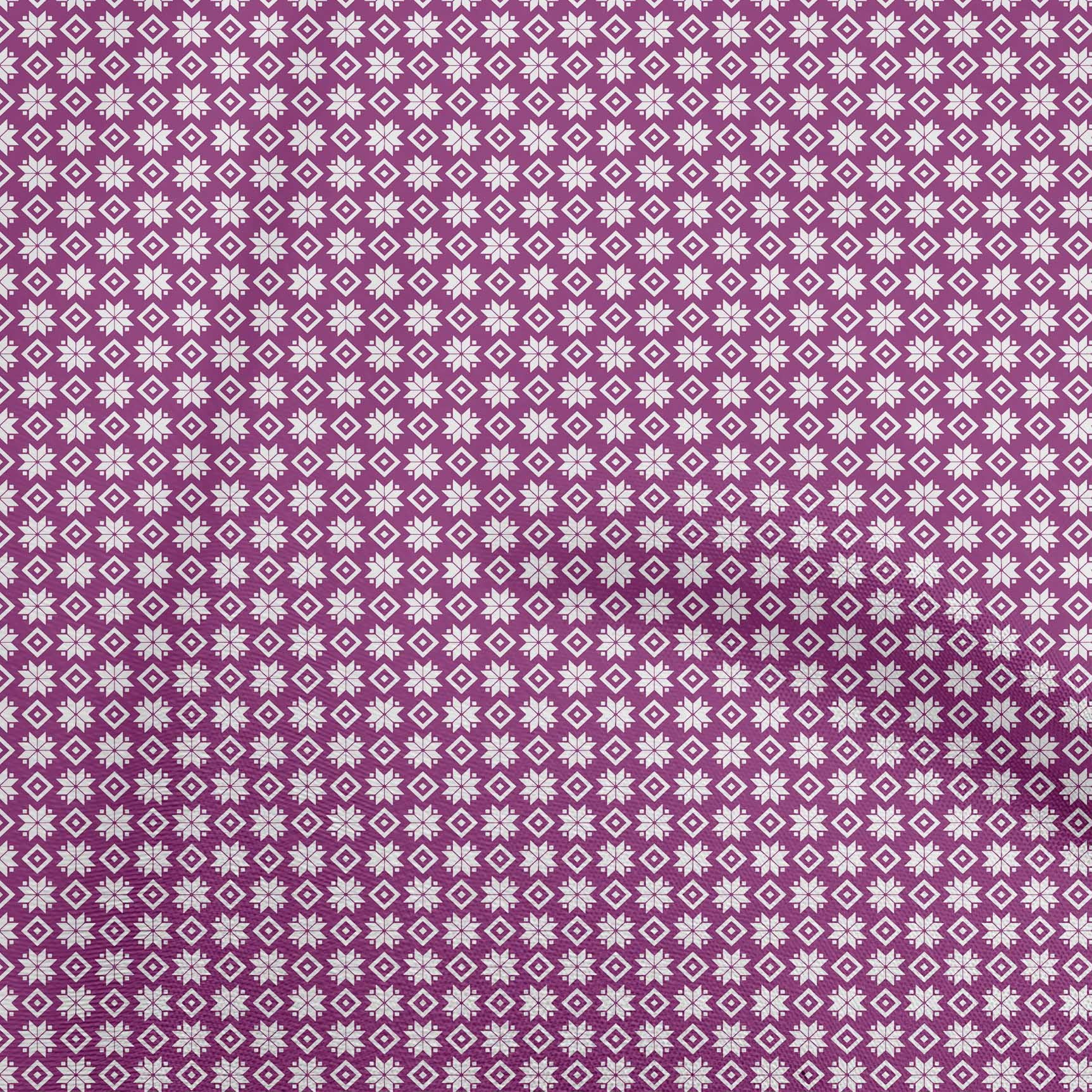 oneOone Polyester Spandex Purple Fabric Christmas Sewing Material Print Fabric By The Yard 56 Inch Wide