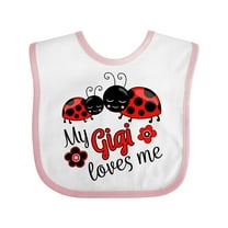 Inktastic My Gigi Loves Me with Cute Ladybugs Boys or Girls Baby Bib