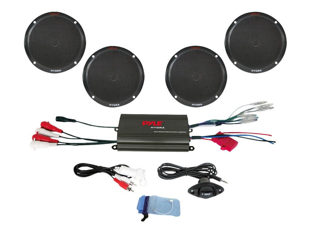 PYLE Hydra Series PLMRKT4B Marine amplifier 4channel 200 Watts