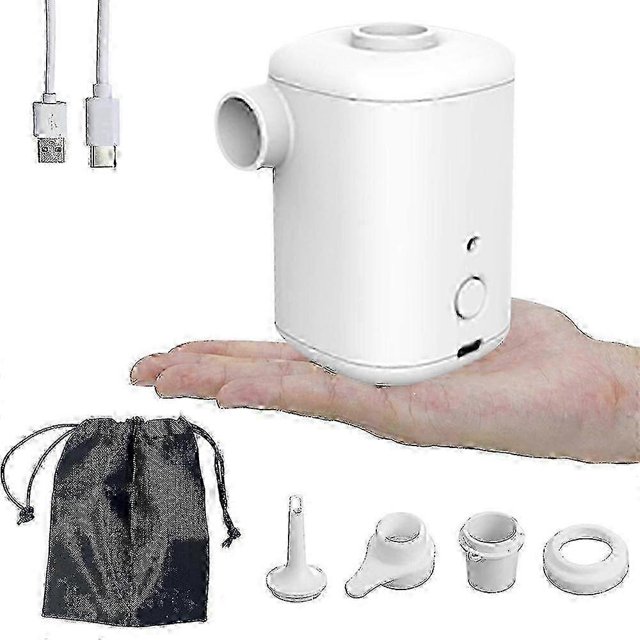 Portable Electric Air Pump for Quick Inflation of Swimming Rings, Air Mattresses & Inflatables, Efficient and Quiet Operation_Perfect Gift