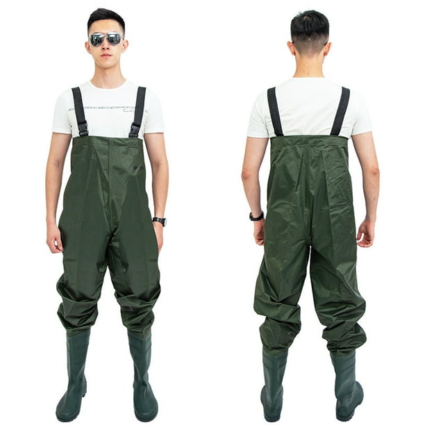 Fishing Thigh Boots, Fishing Waders for Men Women Hunting Chest Waders with  Waterproof Boots Green-Size 43 