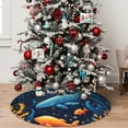 thumbnail image 5 of Sikiie Whimsical Underwater Fantasy 30-48 inches {designName} Print Christmas Tree Skirt Snowman Xmas Tree Skirt with Edge Christmas Decorations for Holiday Party-30", 5 of 7