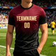 thumbnail image 2 of FINALGANG Mens Personalized Soccer TShirt With Gradient Color Print Team Name Number Breathable Quick Dry For Team Training Matches Casual Sports Activities Classic Tee, 2 of 7