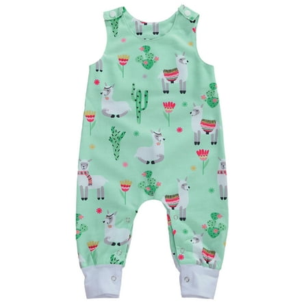 

Pudcoco Baby Boys Girls Cotton Romper Sleeveless Button Jumpsuits