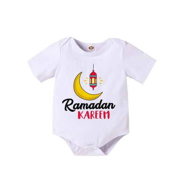 Toimothcn Toddler Girls Romper Jumpsuit Short Sleeve Casual Moon Letter Printed Romper Soft Loose Breathable Jumpsuits 6-9 Months