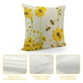 thumbnail image 4 of PHYHOO  Spring Summer Pillow Covers  Farmhouse Daisy Floral Bee Decorations Yellow Patio Outdoor Cushion Case for Sofa Couch Home Decor, 4 of 5