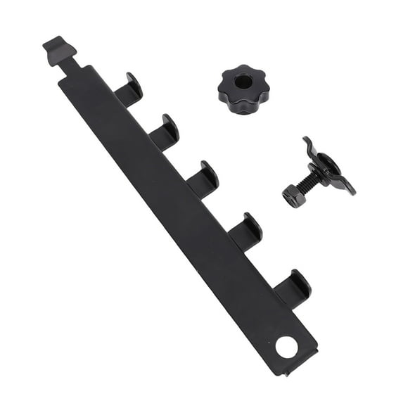 L Track Hook, Black Coated 5 Hooks L Track Single Tie Down Hook Secure Aluminum Alloy for Truck Bed Trailer Cargo Control Pickup RV ATV