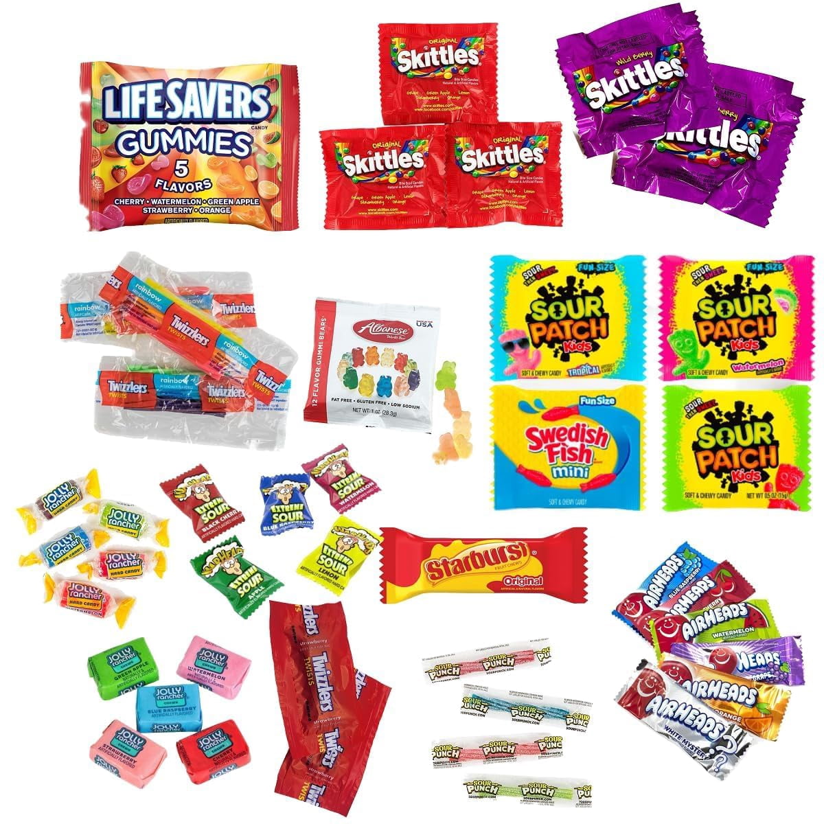CandyKrave Assorted Candy Variety Pack - 10 Fruity Flavors - 8 lbs Bulk Candy Bag - Individually Wrapped Pinata Candy Mix - Delicious Sweets for Birthdays, Pantry, Baby Showers & Gender Reveal