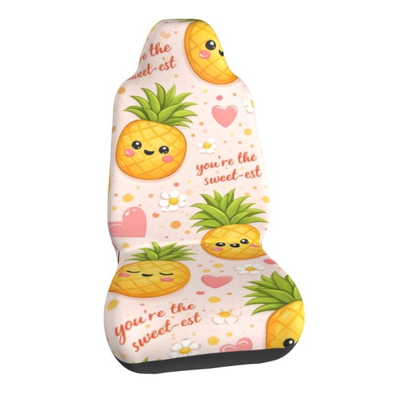 Funny Pineapple Car Seat Covers Stretch Car Seat Protectors Universal Fit