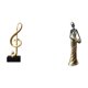 thumbnail image 1 of Escultura de de resina y figura de mujer tribal africana. Adorno creativo de mesa para escritorio, chimenea, regalo de inauguración de, 1 of 8