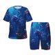 thumbnail image 1 of Fotbe Deep Sea Glowing Fishes Pijama Estampada de 2 Piezas para Niños – Ropa de Dormir de Manga Corta Cómoda para Niños y Niñas, Camiseta y Shorts de Algodón-4X-Large, 1 of 6
