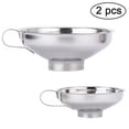 thumbnail image 1 of Embudo de mermelada de acero inoxidable grande y pequeño de 2 piezas, herramientas de cocina adecuadas para embudos de cocina anchos para transportar líquidos, aceites, polvos, frijoles y, 1 of 5