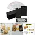 thumbnail image 3 of Paquete de 300 100 Bolsas Autosellantes 100 Tarjetas de Papel de Cartón para Pendientes 100 Partes Traseras de Pendientes Shamjiam Negro, 3 of 8