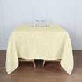 thumbnail image 3 of BalsaCircle 72" x 72" Ivory Faux Burlap Table Overlay Premium Polyester Wedding Party Tablecloth, 3 of 5