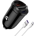 thumbnail image 2 of Chargeur De Voiture Ultra Compact 2 Puertos Usb Chargeur Allume Cigare [Usb C+Usb A] Pd 3.0 30w & Qc 3.0 30w Voiture Allume Cigare Carga Rápida Compatible Iphone/Ipad/Samsung, 2 of 8