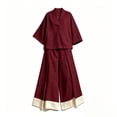 thumbnail image 4 of Iyufng Women's Summer Outfits 3/4-Sleeve V-Neck Top and Pants Set Relaxed and Casual 2 Piece Sets, 4 of 5