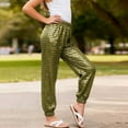 thumbnail image 5 of Splozh Teen Girl Pants Fashion Girls Pants Sparkly Trousers Shiny Jogger Pants Street Dancewear Long Pants Trendy Kids Pants Girls,Gold,7-8 Years, 5 of 5