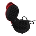 thumbnail image 3 of Waffle Maker Aluminium Alloy Red Round Waffle Maker Machine with Nonstick Surface for Breakfast Sandwich US Plug 110V, 3 of 5