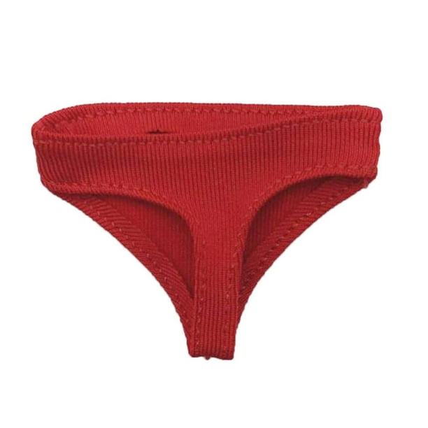 1/6 Women Shorts Women Briefs Underwear Lingerie for 12''Action Figure Red