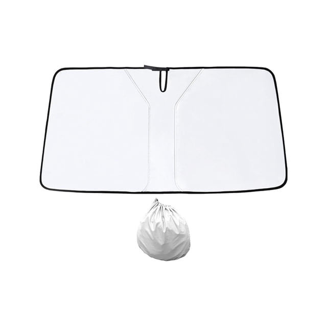 Protector de parasol plegable para parabrisas que mantiene la cubierta de su vehículo para SUV sedanes. Plata titanio L