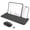 Black & Gray, variant on Bluetooth Keyboard and Mouse for iPad, CTU-301 Wireless Multi-Device Connection Bluetooth+2.4G Keyboard Mouse Combo with Tablet Holder for iPad/MacBook/Windows, iOS/Andriod/Phone, Black