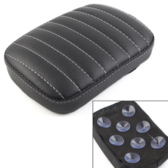 para HARLEY 1x Asiento trasero para pasajero Almohadilla para pasajero 8 ventosas Patrón horizontal