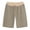 Khaki, variant on cocolona Mens Sweat Shorts Summer Casual Solid Color Elastic Waist Shorts Gym Running Shorts Vacation Beach Shorts