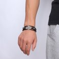 thumbnail image 4 of Genuine Braided Leather Hand of Hamsa Bracelets,8.5 Inch, 4 of 5