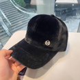 thumbnail image 1 of Gorra de béisbol con letra M de estilo coreano, gorra de visón de piel de conejo cálida y gruesa para otoño e invierno para niños, 1 of 6